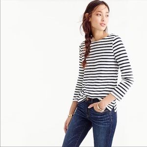 🔹J. Crew🔹➿Essential striped long sleeve top➿